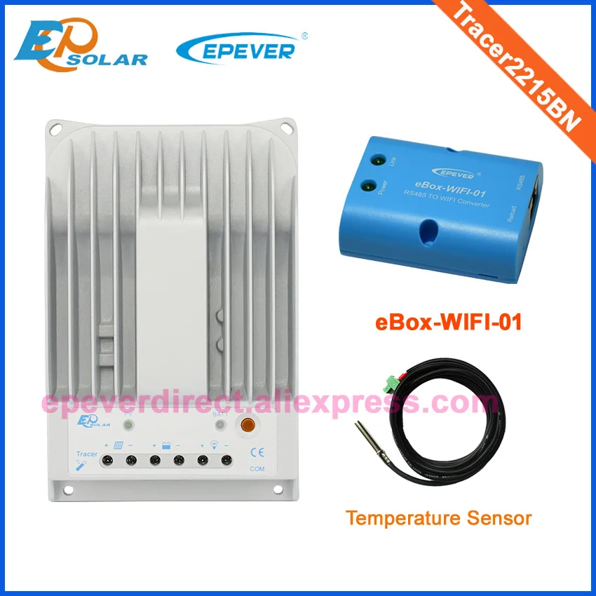 

New product tracerBN series solar charging controller 20A Tracer2215BN+wifi connect function and temperature sensor 12v/24v