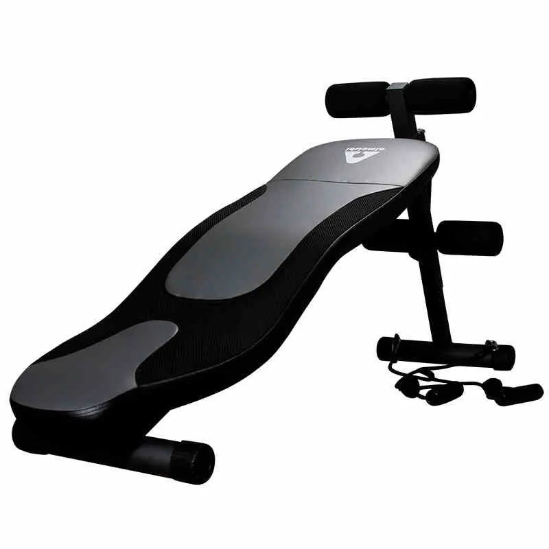Скамейке Сидеть Регулируемый складной брюшной снижение наклонная доска скамья/ABS тренировки оборудования - Цвет: Черный