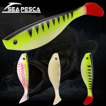 SEAPESCA искусственная светящаяся Мягкая приманка, приманка для ловли басов, рыболовные снасти, 2 шт./лот, 25,7 г, 14,1 см, силиконовые приманки для карпа ZB319