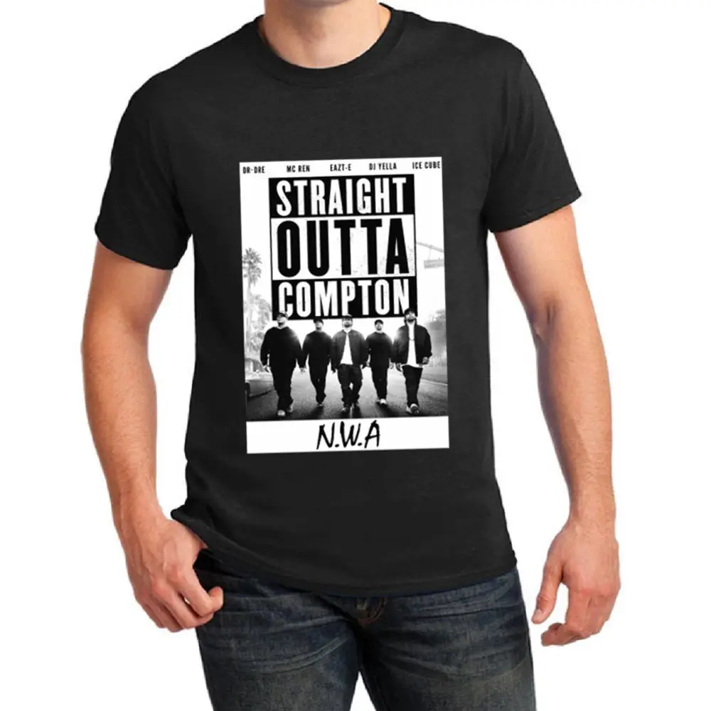 NWA. Футболка Straight Out Compton футболка для мужчин из фильма хип-хоп рэп NWA Ice Cube Dr Dre Eazy E DJ Yella MC Ren Black S-3XL - Цвет: No 14