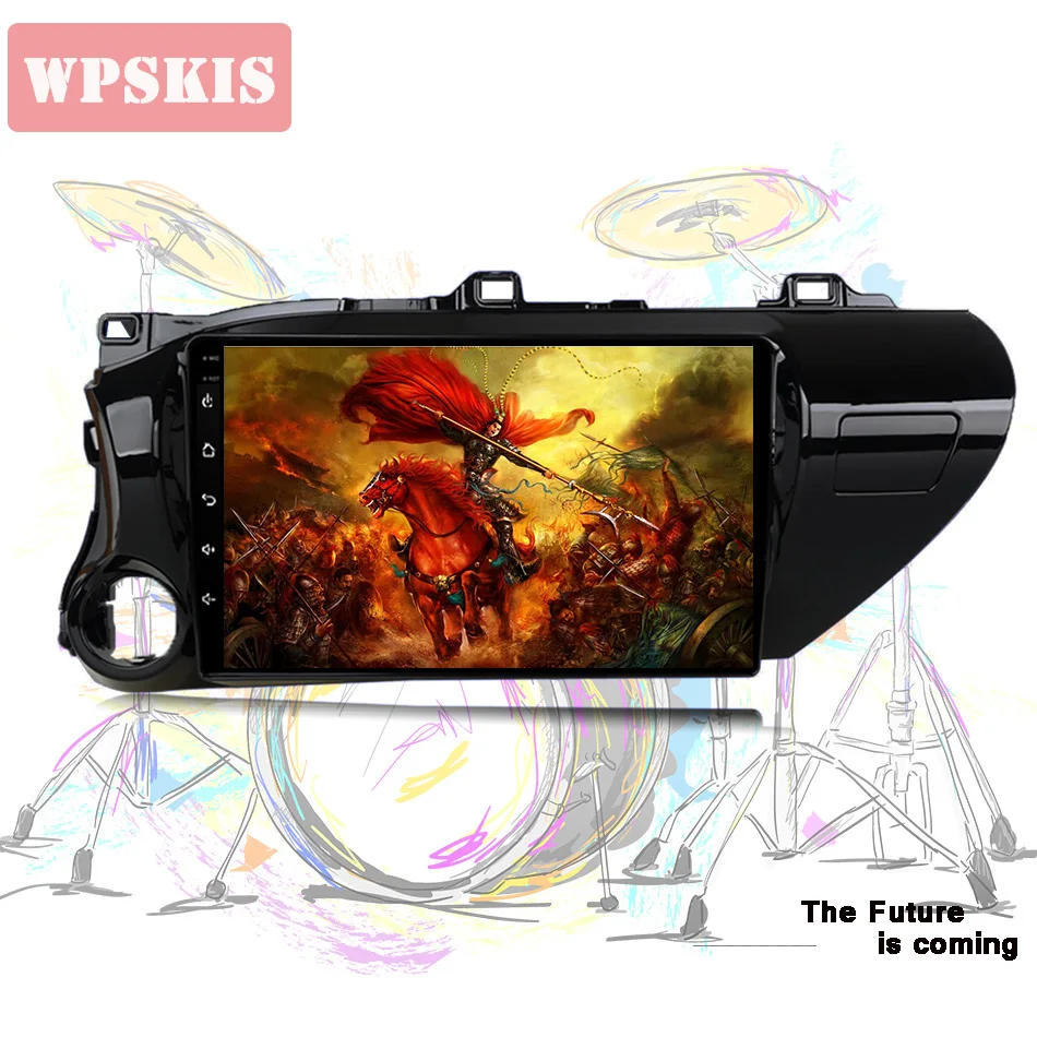 Clearance Octa core Android 9.0 Auto Car DVD video Player radio audio stereo music tape gps glonass for Toyota Hilux 2016+ rds dab mirror 0