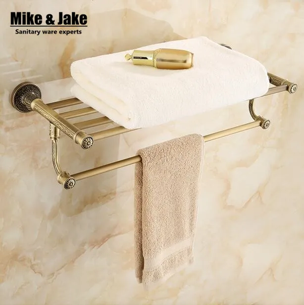 Whole brass towel shelf Antique brass bath towel rack Active bath towel