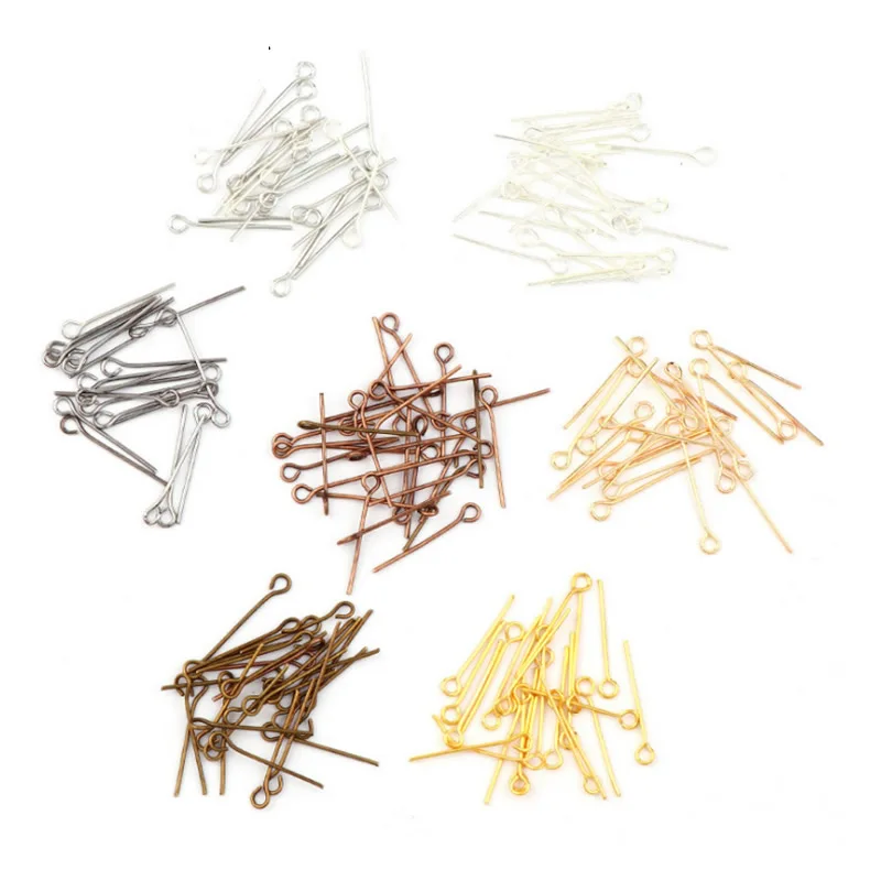 

Hot! 300pcs/lot Silver/Gold/Brown Plated Eye Pins & Needles Jewelry Findings Accessories Useful Jewelry DIY Material Length 40mm