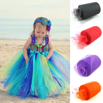 

Fast Shipping 26 Colors Pick 15cm x 90 Meters (6inch x 100 yard) Tulle Roll Spool Fabric For Tutu DIY Skirt Gift Craft Party Bow