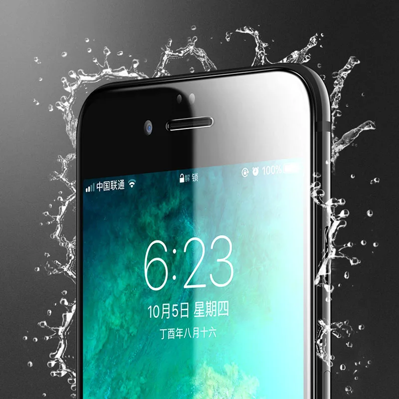 Защитное закаленное стекло 0 3 мм 9H 5D borde curvo de vidrio для iphone 6 7 8 X plus на 8|Защитные