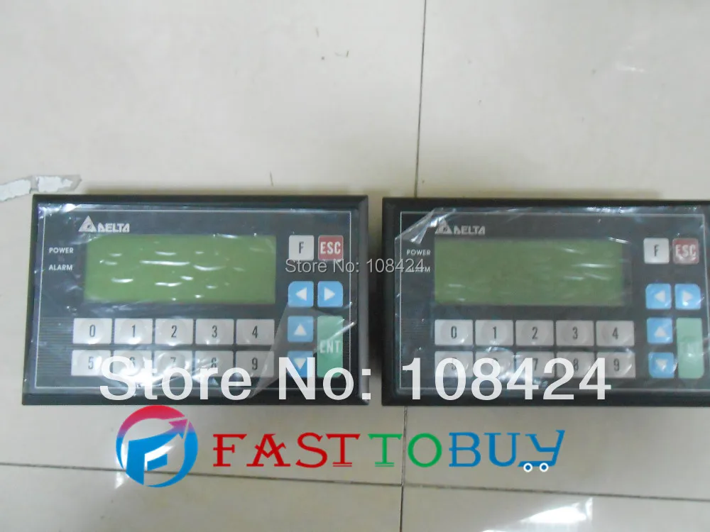 

TP04G-BL-CU Delta Text Panel 4.1" 192*64 STN-LCD Monochromatic USB Host 9keys with Free Cable&Software New
