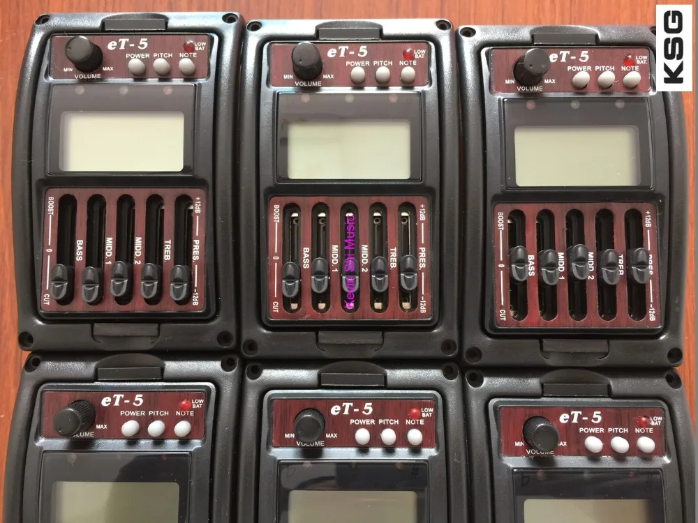 

2019 New 5 Bands ET-5 Acoustic Guitar Preamp EQ Tuner Piezo brand new ET-5 pickup equalizer whole set ET5 Acoustic Guitar Pickup
