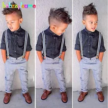Spring Autumn Toddler Boy Clothes Gentleman Baby suits Long Sleeves Shirt+Pants Two-Piece Kids Boys Children Clothing Set BC1108