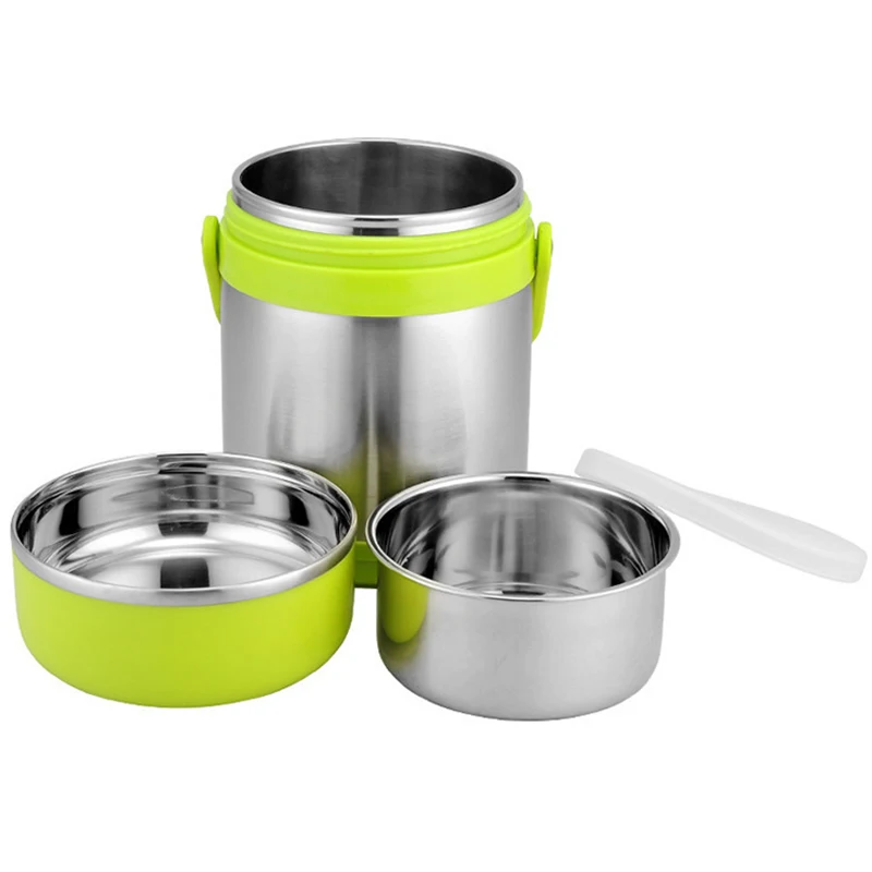 

1/1.5L Capacity Stainless Steel Thermal Lunch Bento Box Food Storage Container Heat Insulation Barrels Vacuum Stew Pot