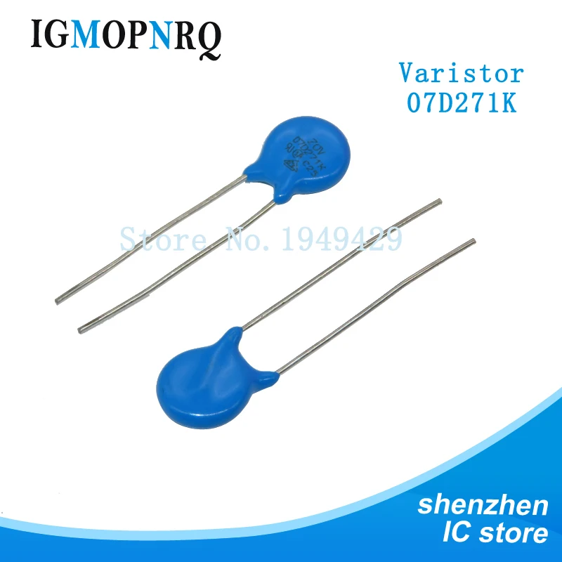 Фото 10 шт. Piezoresistor Варистор серии 7D 10D 14D 7D151K 7D271K 10D270K 10D101K 14D471K 14D521K 7D431K 10D390K 10D561K резистор №4