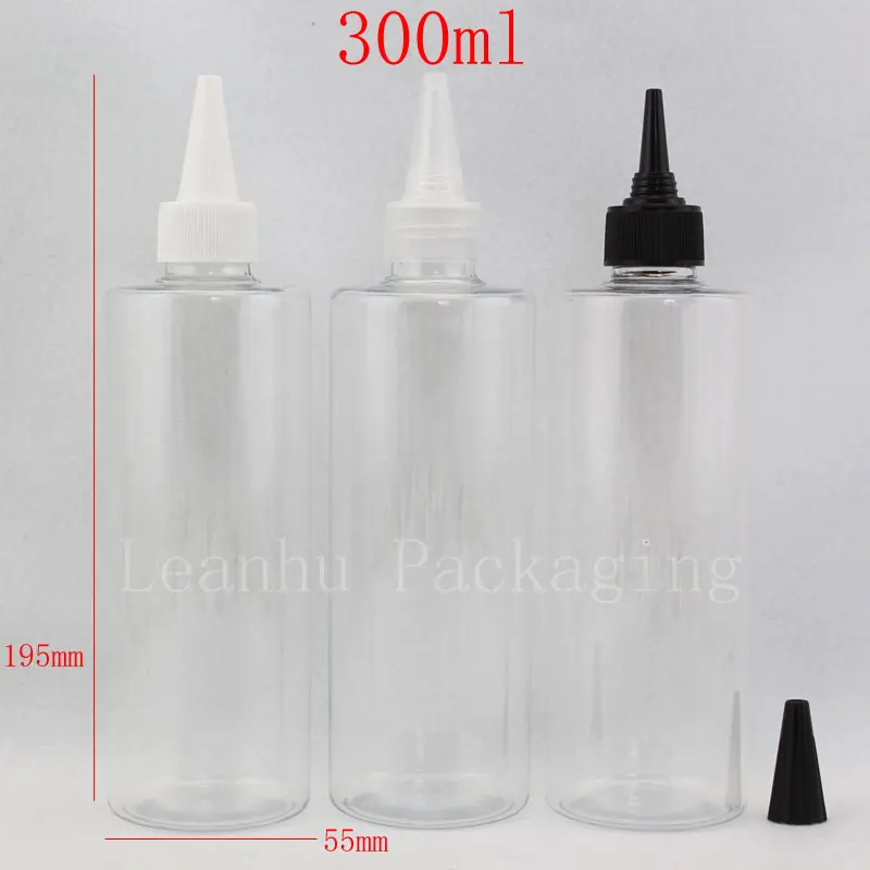 

300ml empty clear cosmetic lotion plastic bottles with twist top cap,10 oz glue bottle ,E liquid packaging containers bottles