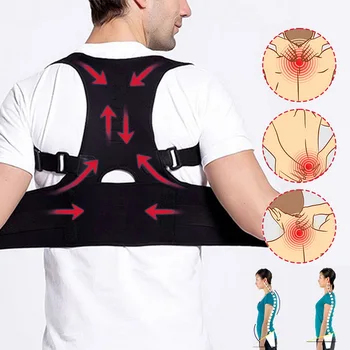 Back Posture Corrector Waist Posture Corrector Adjustable Adult Correction Back Belt Waist Trainer Shoulder Lumbar Brace Spine