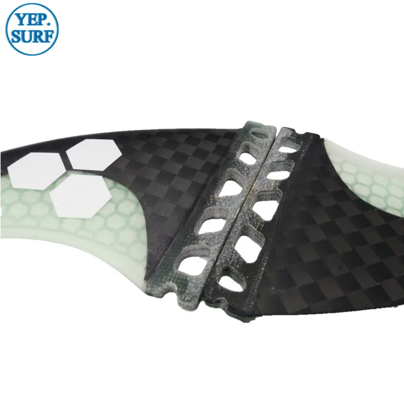 Future G5 Surfing Fin Fiberglass Honeycomb Black and White Color with logo Fins Customized Fins Surfboard Future Fins