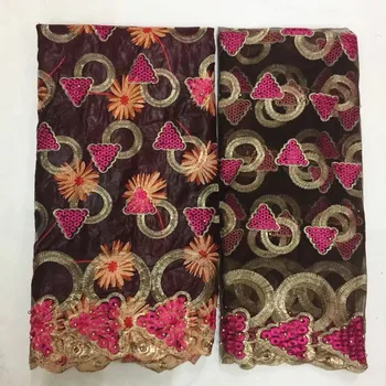 

high quality beads 5+2yards/set african bazin riche getzner fabric africa guinea brocade fabric African bazin lace fabric!JBA3