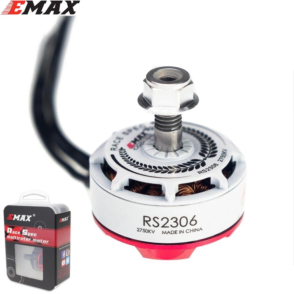 EMAX RS2306 2400KV /2750KV белый Оригинальный бесщеточный мотор RaceSpec для квадрокоптера FPV