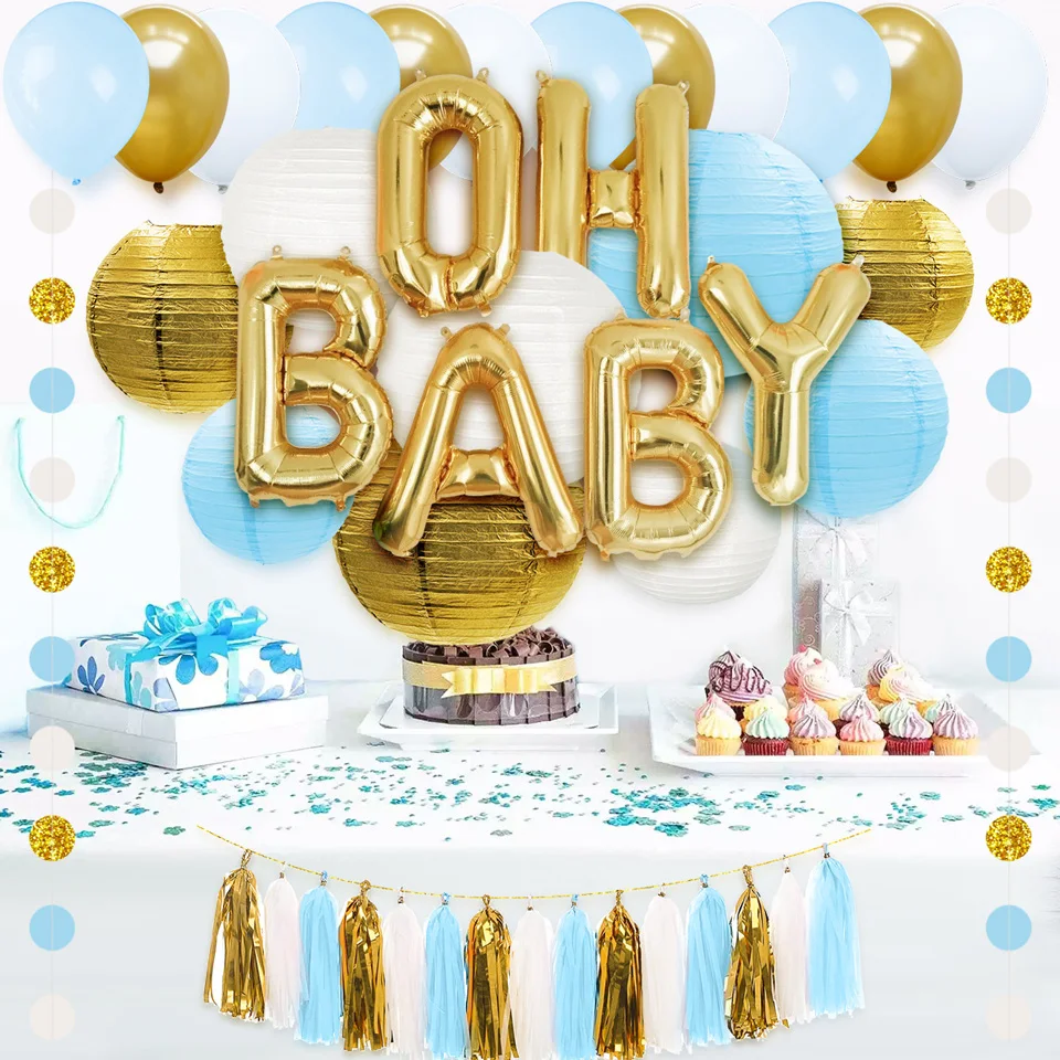 NICROLANDEE 43 шт Mix Цвет Air бумажный шарик Фонари кисточкой дождь из конфетти для малыша мальчик декор для вечеринки в честь Дня рождения Дети