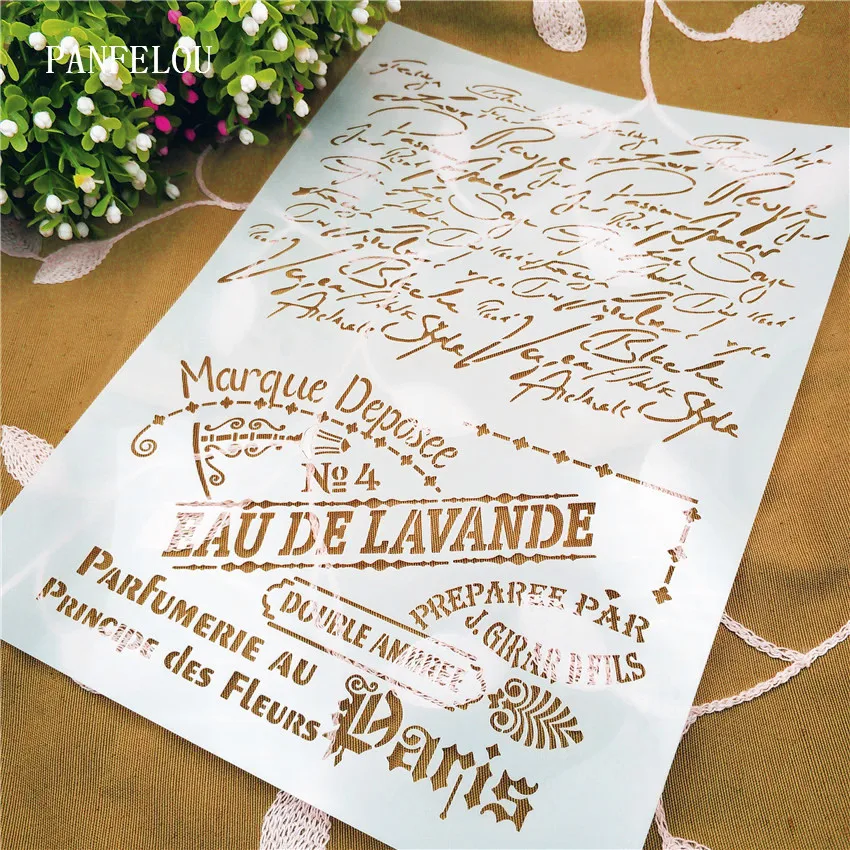 

Text B scrapbook stencils spray plastic mold shield DIY cake hollow Embellishment printing lace ruler valentine