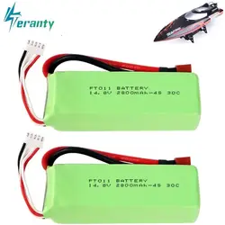 2800 mah 14,8 V батарея RC 4S Lipo батарея 14,8 V 30C 803496-4 s для FT010 FT011 RC лодка RC вертолет самолеты автомобильный Квадрокоптер 2 шт