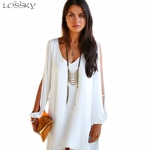 summer dress 2018 casual plus size women clothing long sleeve solid plus size summer dresses with sleeves