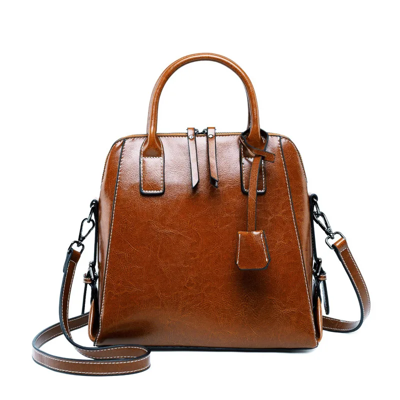 Vintage Women Bags Genuine Leather Ladies Tote Women Messenger Shoulder