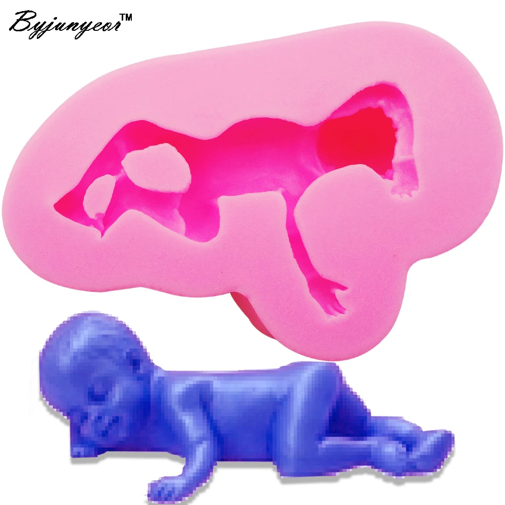 

Byjunyeor M353 Sleep Baby Silicone Mold Fondant Cake Decorating Tools, silicone soap mold, Silicone Cake Mold 8.8*5.1*2.5CM