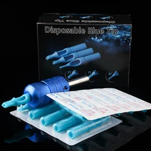 Новые 50 шт синие одноразовые татуировки Советы RT/FT/DT стерильные Ассорти пластиковые классические татуировки Советы для татуировки машины