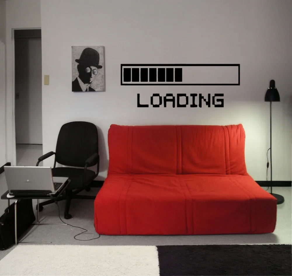 LOADING MARK SIGN GEEK CUTE DESIGN WALL VINYL STICKER DECALS ART MURAL