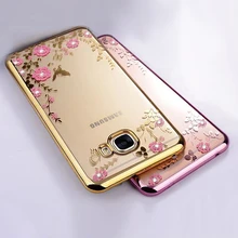 Роскошный телефонный чехол-лента на заднюю панель для samsung galaxy a5 a510 tpu силиконовый прозрачный бриллиант