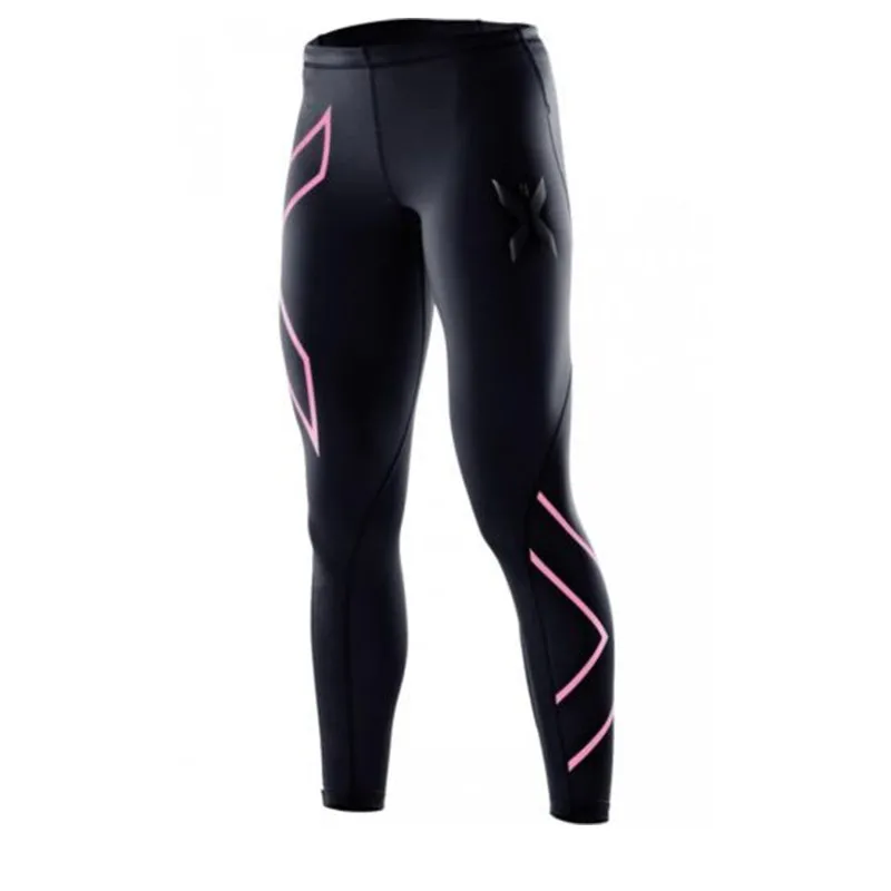 2017 spring Womens silver black Compression Tights Pants