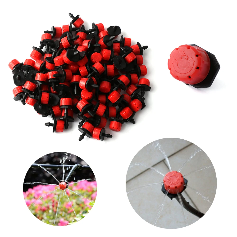 

50/100pcs Adjustable Micro Drip Irrigation System Watering Sprinklers Plant Emitter Drippers Garden Watering Tools
