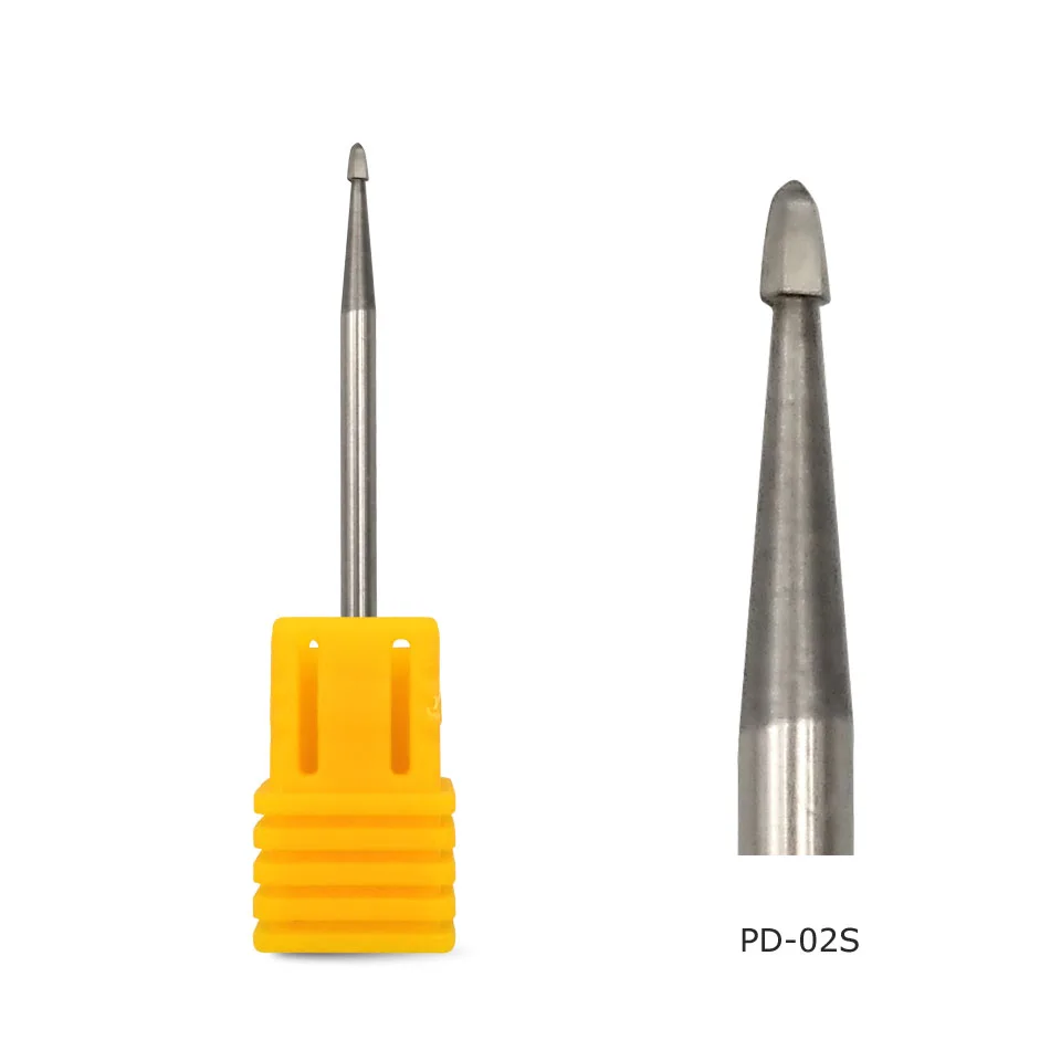 HYTOOS 1 шт. сверло для ногтей 3/3" из нержавеющей стали, маникюрные наконечники для удаления кутикулы, электрические аксессуары для сверления ногтей, инструменты для ухода за ногами - Цвет: PD-02S
