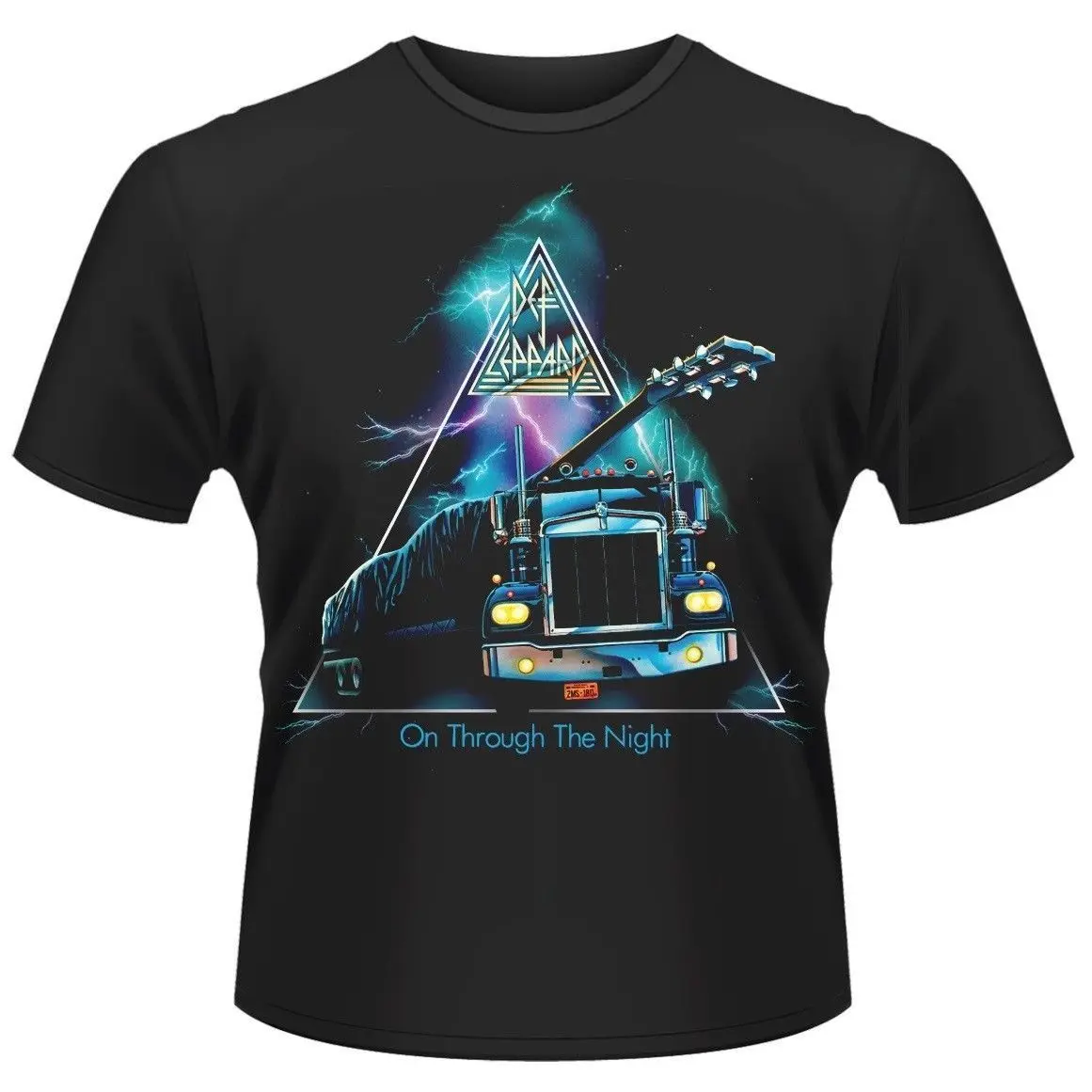 Def Leppard футболка через ночь Официальная Лицензия черные мужские рок Мерч | Мужская