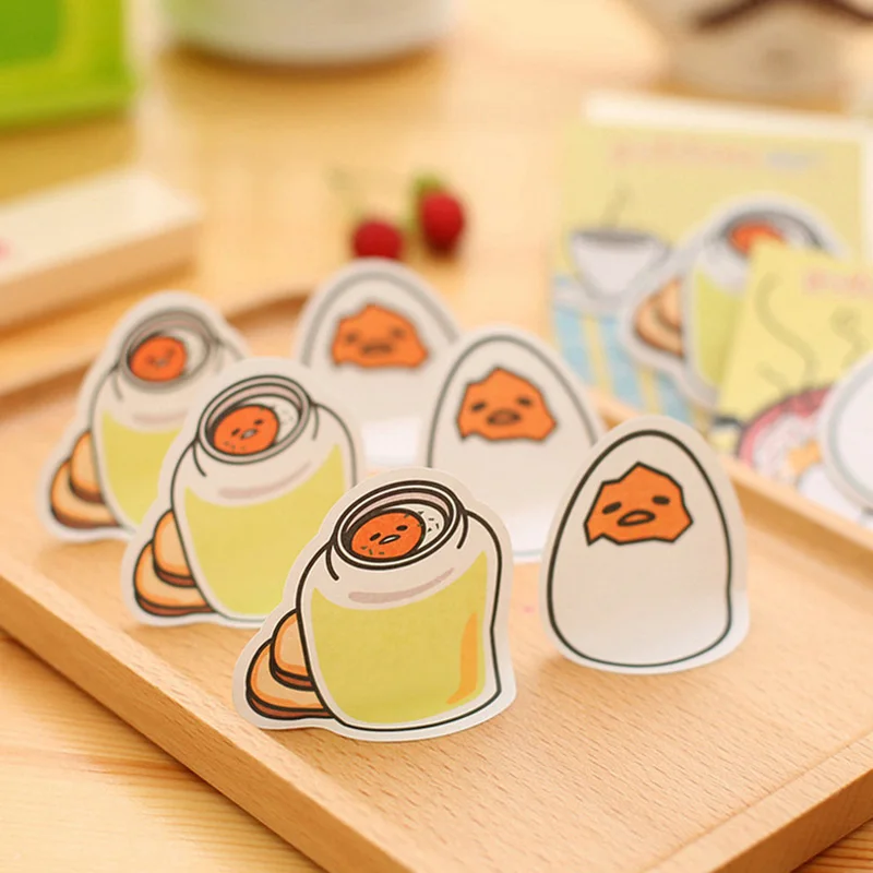 Милые Gudetama Блокнот Kawaii Животные Бумага Стикеры для планов для книги Марка блокноты канцелярские Канцелярии Материал Эсколар