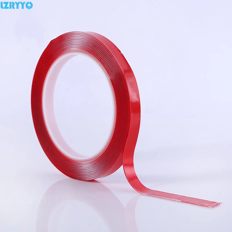 1Pcs 4Roll/Lot 10mm Thin Super Strong Force Glue Red Transparent