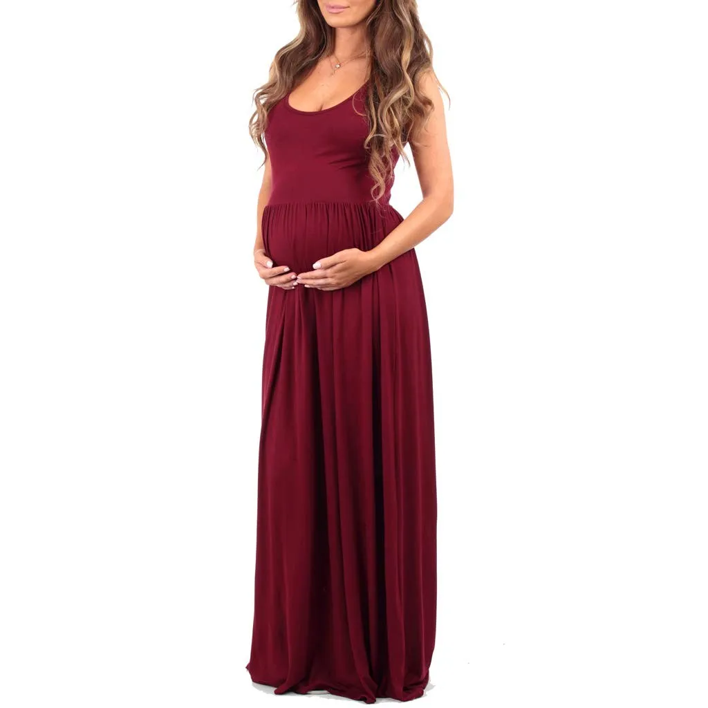 Женские платья для беременных, макси, с рюшами, летние, элегантные, на бретелях, для малышей, для душа, платье для кормления, Одежда для беременных, Vetement Femme 19Jun21