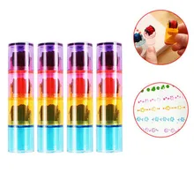 Wallswall красочные прокрутки печать детский мультфильм Печать Дети Пользовательские Пластик Резина само красочного Stampers игрушки