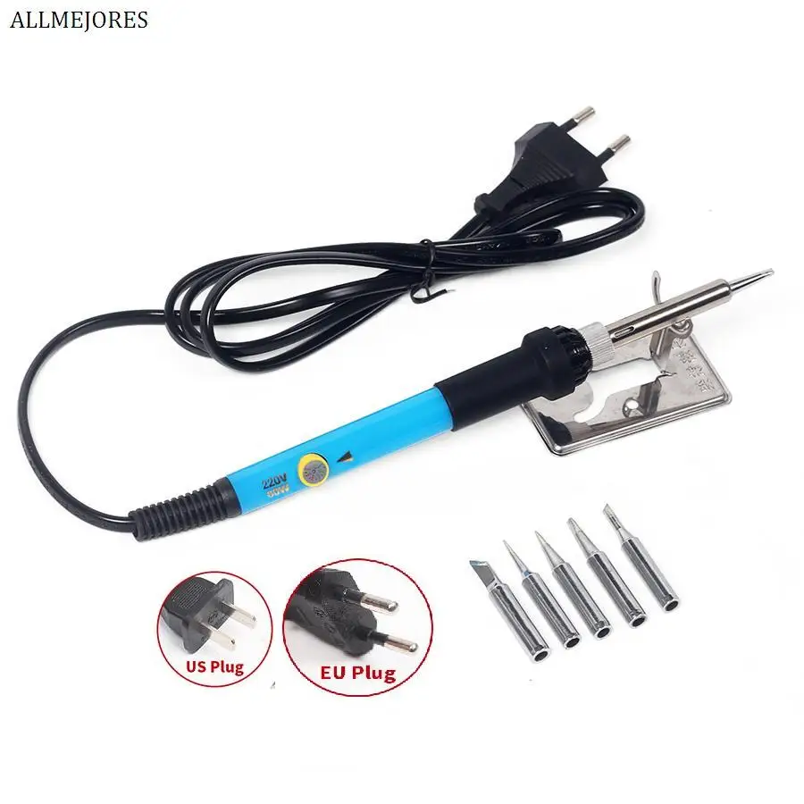 MX-DEMEL-220V-110V-60W-Adjustable-Temperature-Electric-Soldering-Iron-Welding-Solder-Station-Heat-Pencil-5pcs