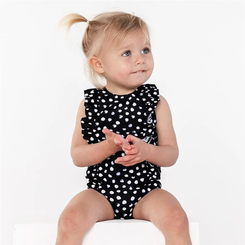 Buy Summer 12M 5T Kids Baby Girls Ruffled Dot Cross Back Bikinit Beach Swimsuit