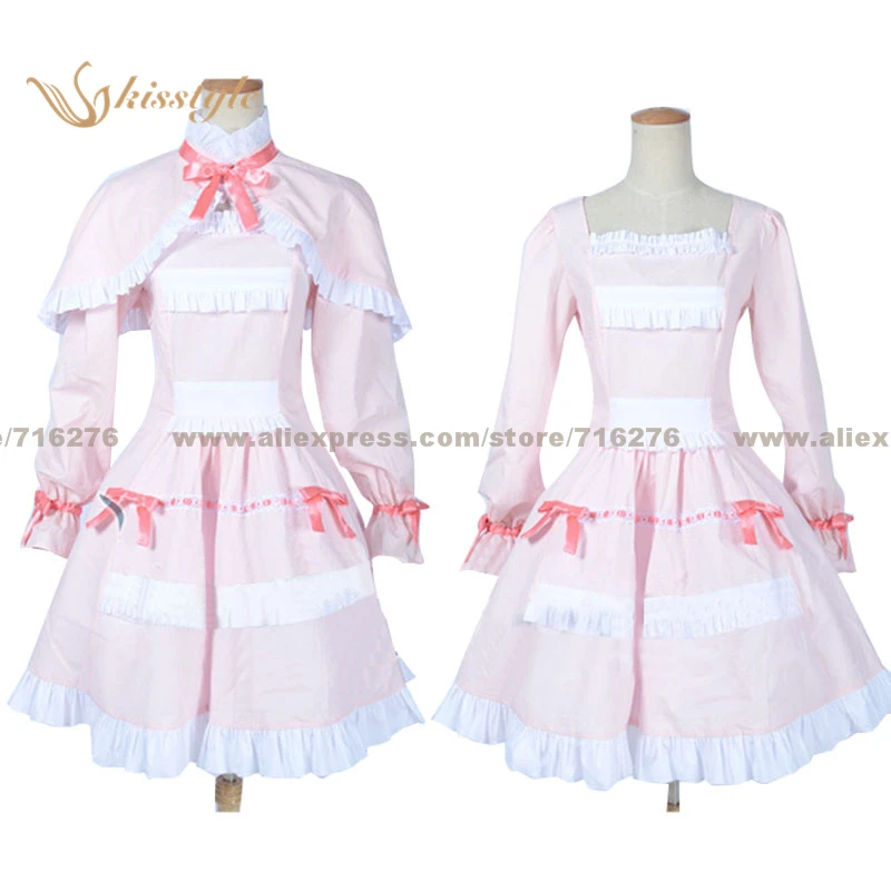 Kisstyle Fashion Another Mei Misaki LO Pink Dress Cloak Uniform COS Clothing Cosplay Costume