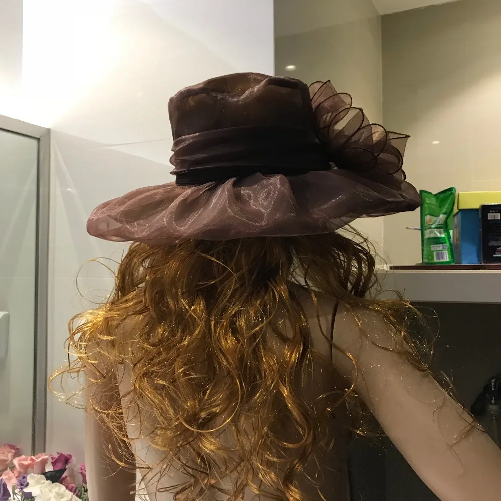 Fashion wedding hats for brides diameter 31cm Evening Hats Women Elegant formal hair-accessories-cheap 9 Colors Bridal ZM001
