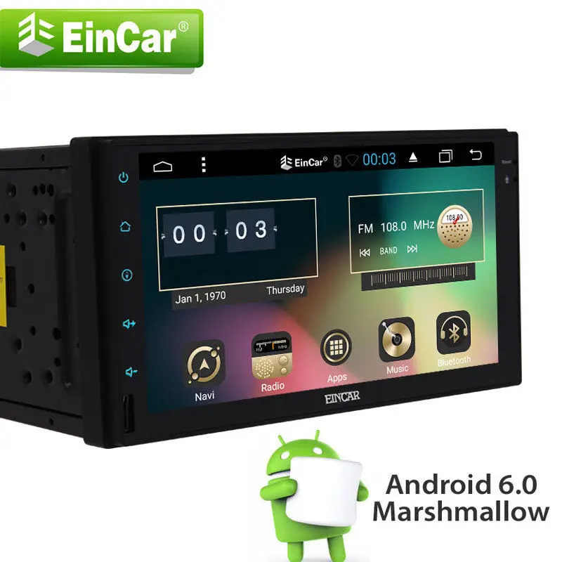 Top Android 6.0 HD WiFi 2 Din Double din Car Head Unit Stereo Radio NO DVD Player GPS Navi in dash multimedia player radio stereo 1