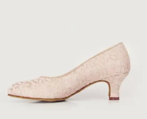 Женская обувь танцевальная обувь для бальных танцев женская обувь для латинских танцев без шнурков BD 104-B перламутровый белый цветок сетка высокий каблук bdance SALSA Новинка - Цвет: 104-B heel5.5cm PINK