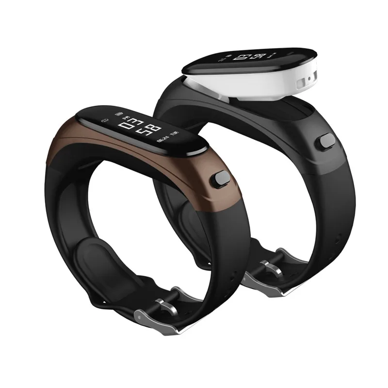 Volemer V08 Беспроводной Bluetooth наушники Smart Band 2 в 1 Earband умный Браслет Heart Rate крови