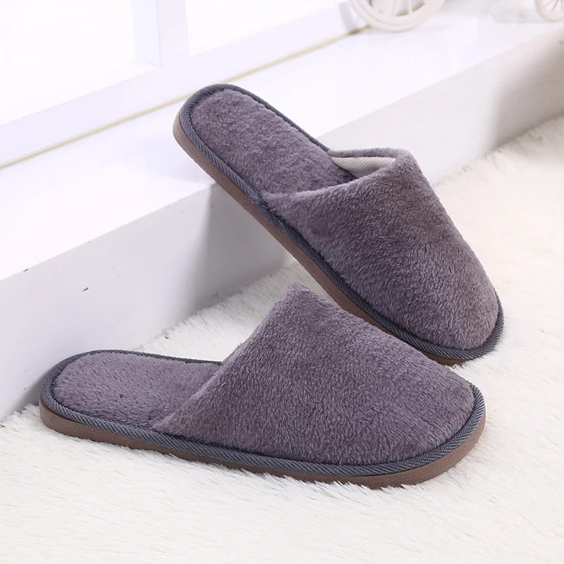 2018 Men Winter Men Warm Home Slippers Mens Fashion Plush Cotton Warm Slippers Indoor House Soft Slippers zapatos hombre Drop (3)