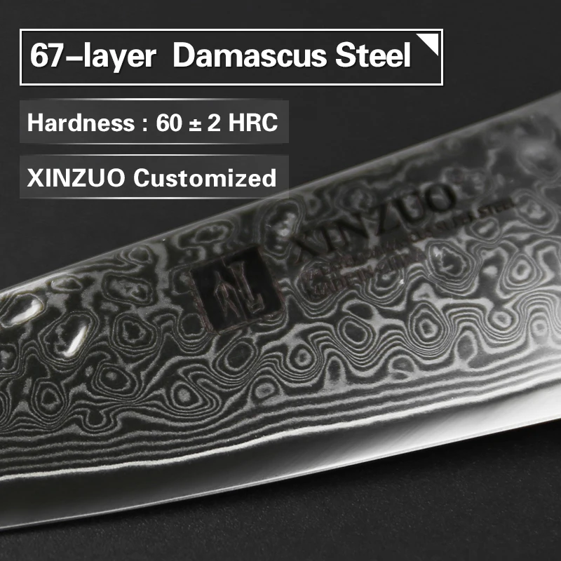 XINZUO 3 5 &quotдюймовый нож для фруктов высокоуглеродные Дамасские Ножи японский VG10
