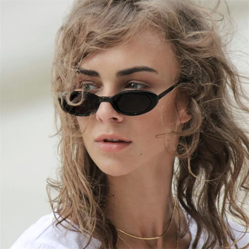 Мужские и женские солнцезащитные очки UV400 oculos minino маленькие овальные в винтажном