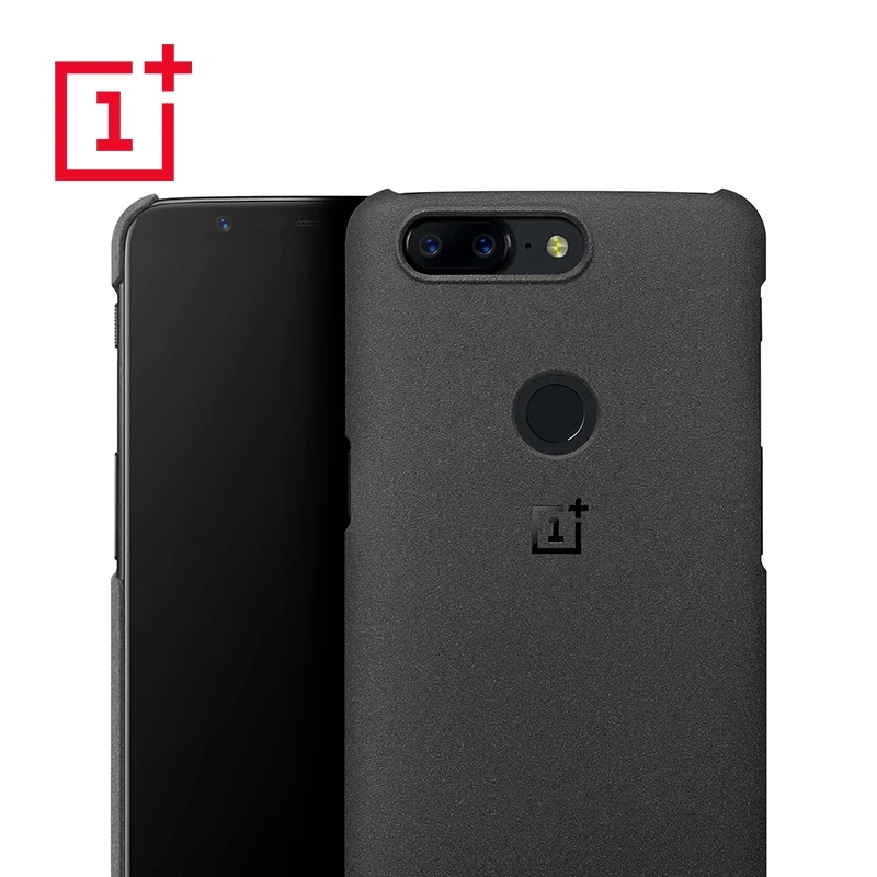 OnePlus 5T Официальный бампер чехол материал арамидное волокно PC полукруглая задняя крышка оболочка песчаник карбон для OnePlus