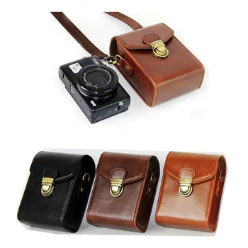 

PU Leather Camera Case For Canon G9X G7X G7X Mark II SX710 SX700 SX720 S95 S90 SX260 SX240 SX275 N100 Hard Shoulder bag