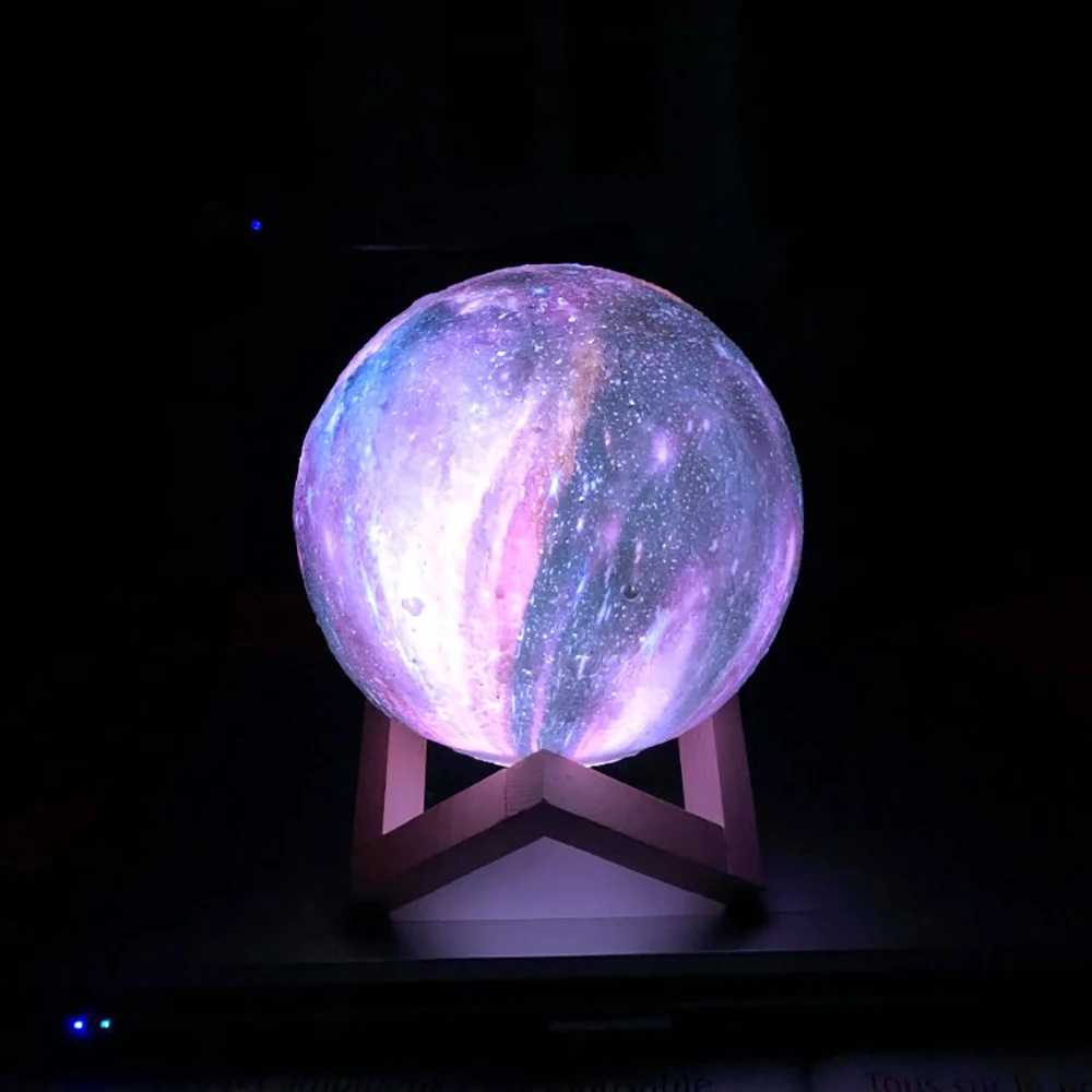 

16 Colors 3D Print Star Moon Lamp Colorful Change Touch Home Decor Creative Gift Usb Led Night Light Galaxy Lamp Dropshipping