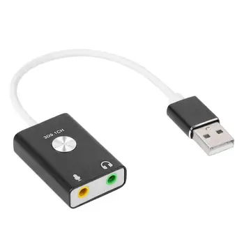 

ALLOYSEED High Flexible Sound Card USB/Type-C External Sound Card HiFi Magic Voice Virtual 9.1 3D Channel for Desktop Laptop PC